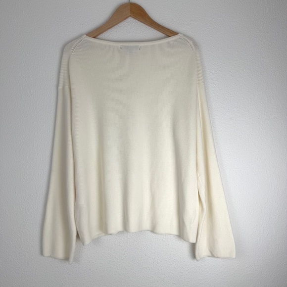 Banana Republic Factory Boat-Neck Cotton Modal Sweater Knitwear Medium - Picture 6 of 8